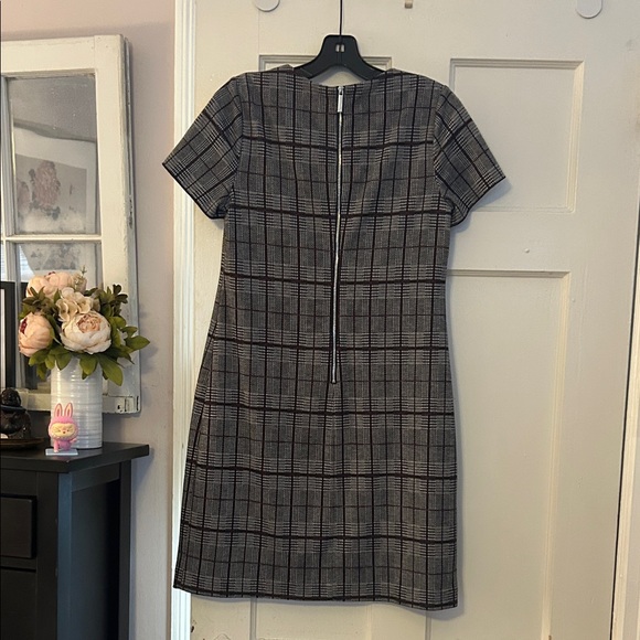 Calvin Klein Black and Gray Plaid Mini Dress - Picture 5 of 5